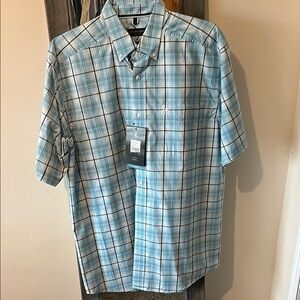 Men's Blue Plaid Shirt